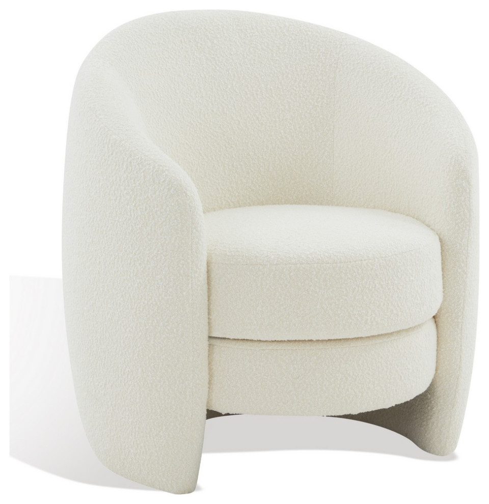 Safavieh Couture Danianna Boucle Accent Chair Ivory   Midcentury   Armchairs And Accent Chairs   by Safavieh  Houzz