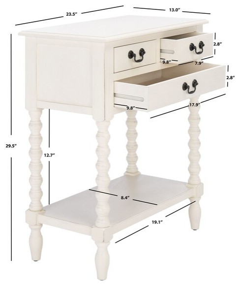 Athena 3 Drawer Console Table   French Country   Console Tables   by Safavieh  Houzz