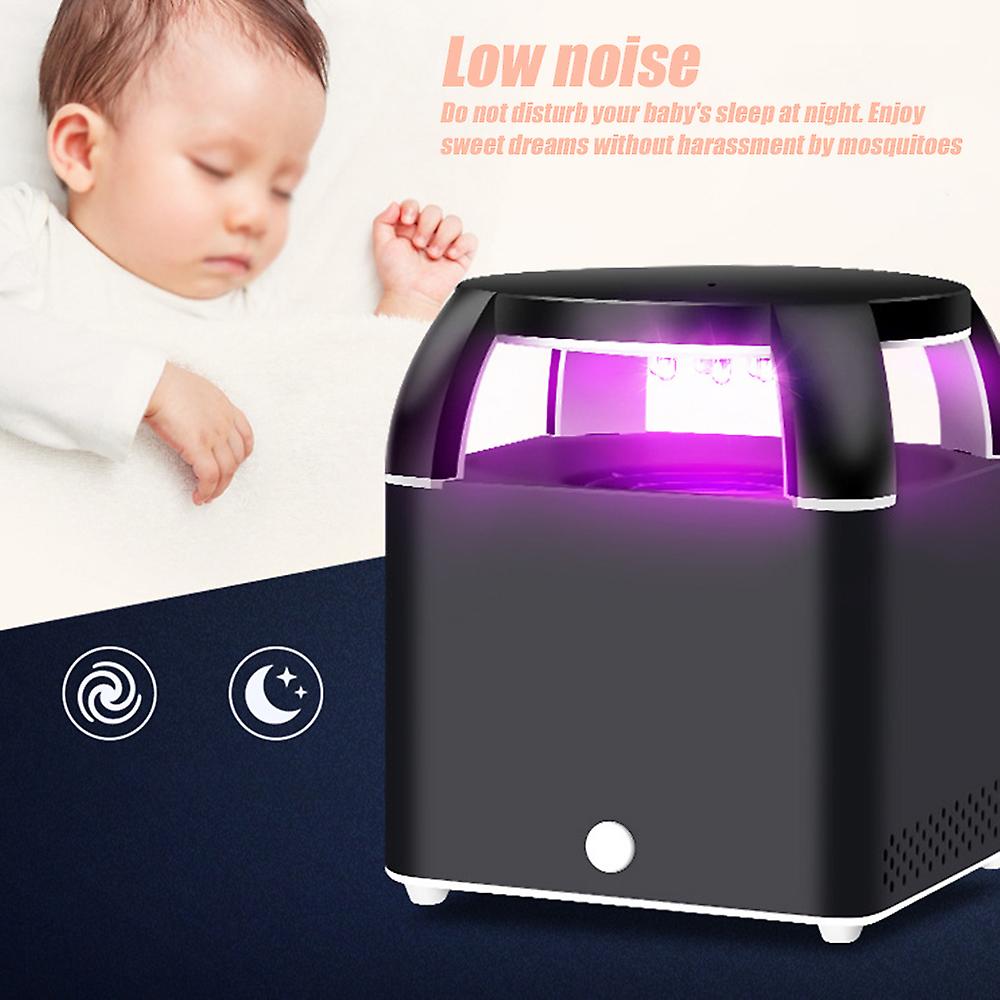 Electric Usb Led Light Mosquito Killer Lamp Fly Insect Electronic Bug Zapper Inhaler White Black