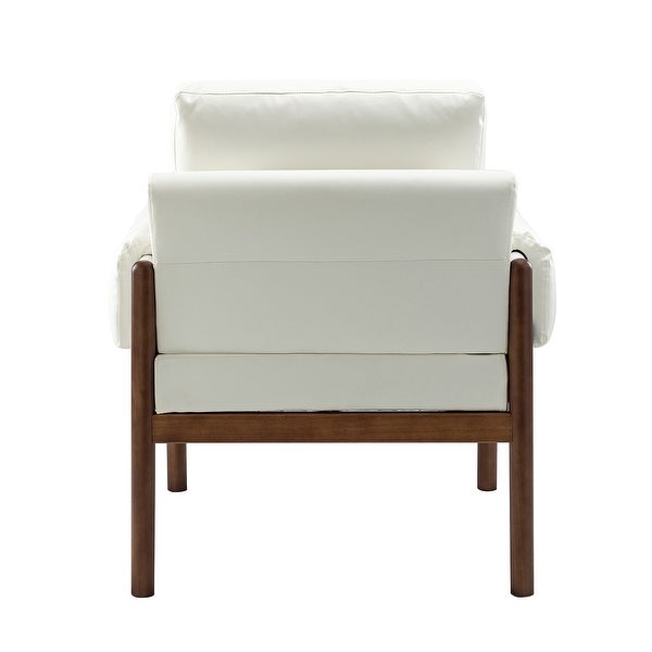 Tiago Comfy Living Room Accent Armchair with Solid Wood Legs by HULALA HOME