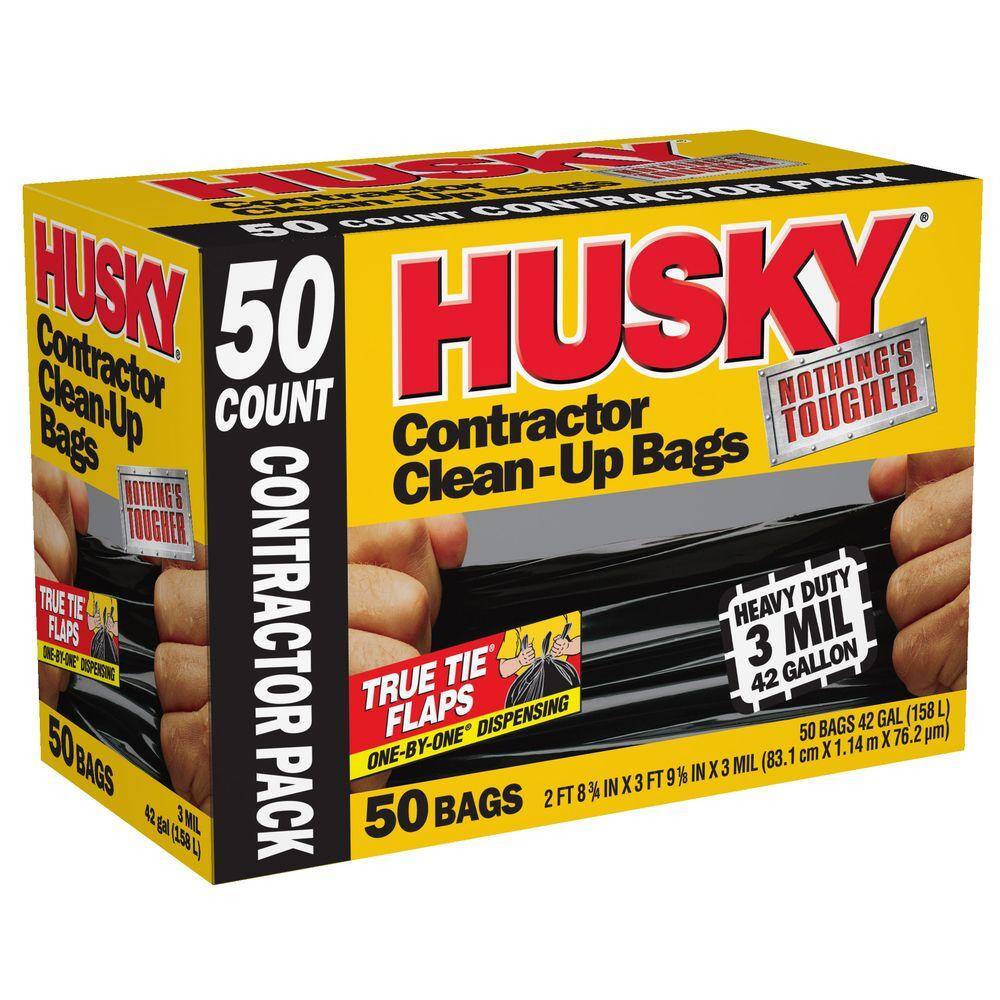 Husky 42 Gal. Contractor Bags (50-Count) HK42WC050B