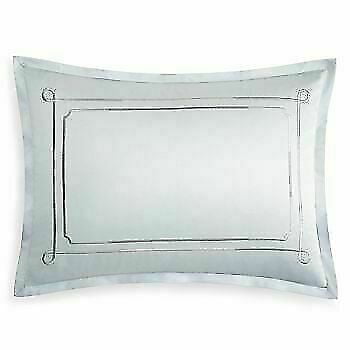 Hudson Park Collection Embroidered Tile Cotton Blend Pillow Sham - KING - Blue