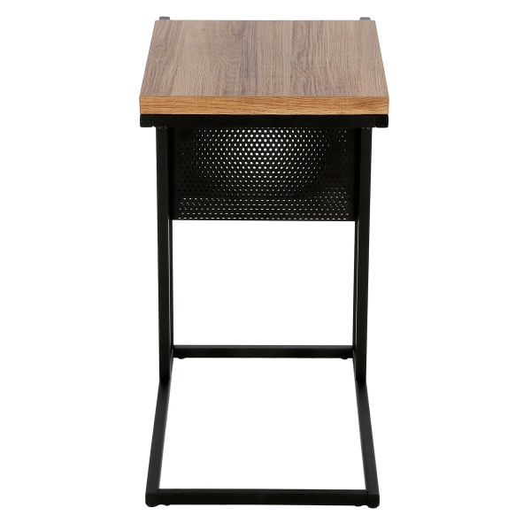 Clyde 20'' Wide Rectangular Side Table in Blackened Bronze