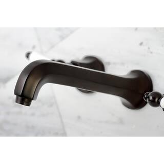 Kingston Brass Metropolitan 2-Handle Bathroom Wall Mounted Faucet in Oil Rubbed Bronze HKS4125PL