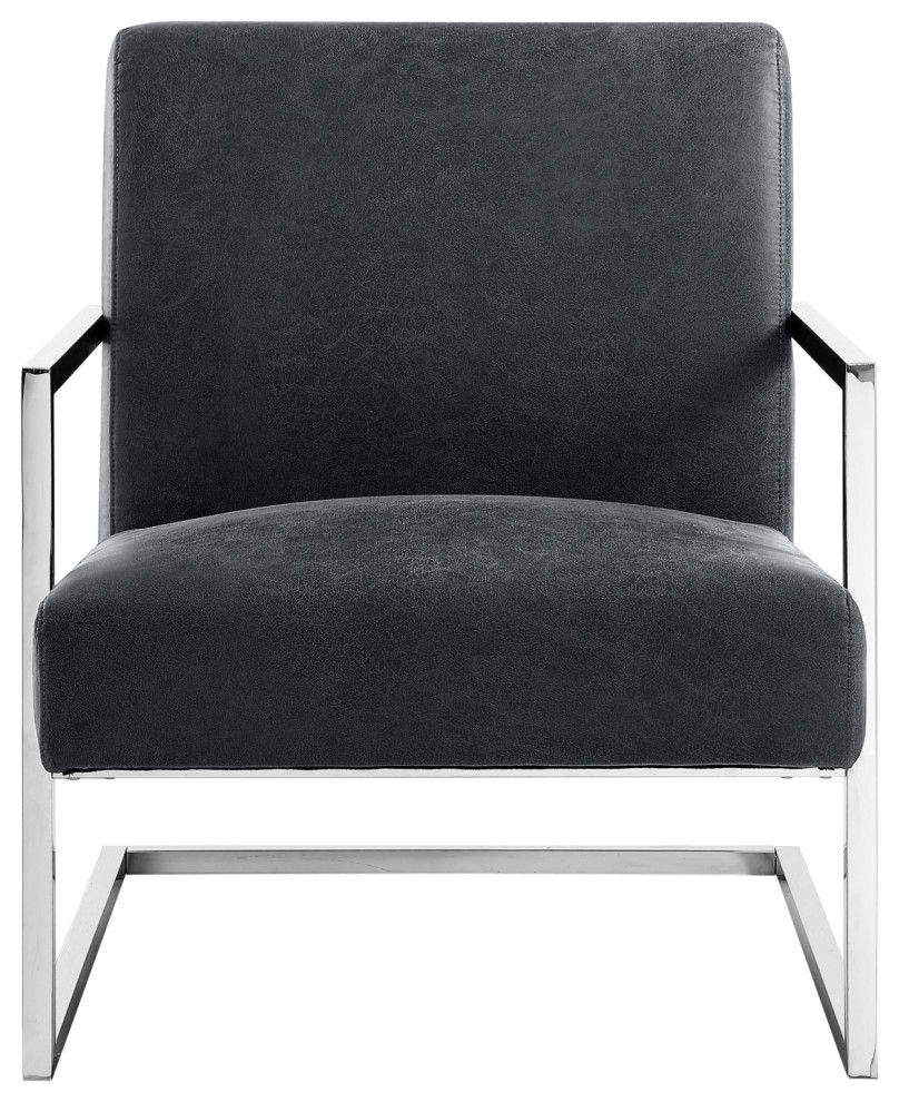 Nicole Miller Leighton Accent Chair With Square Frame   Contemporary   Armchairs And Accent Chairs   by Inspired Home  Houzz