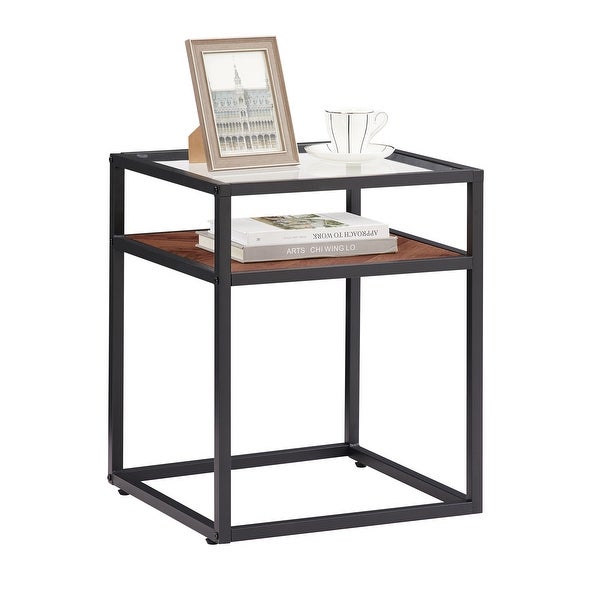 Tempered Glass Top Side Table