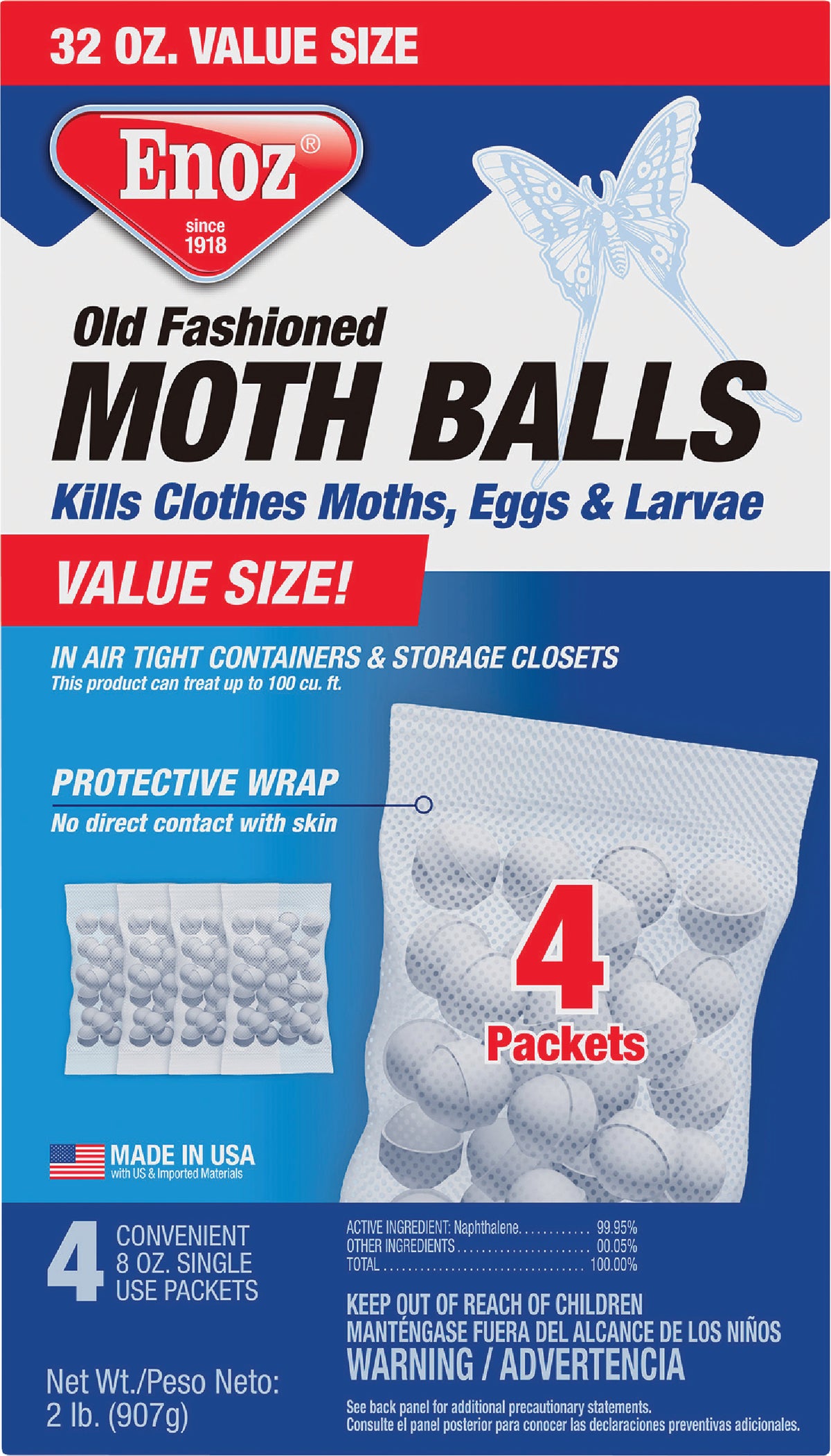 Enoz Old Fashioned Moth Balls 32 Oz.