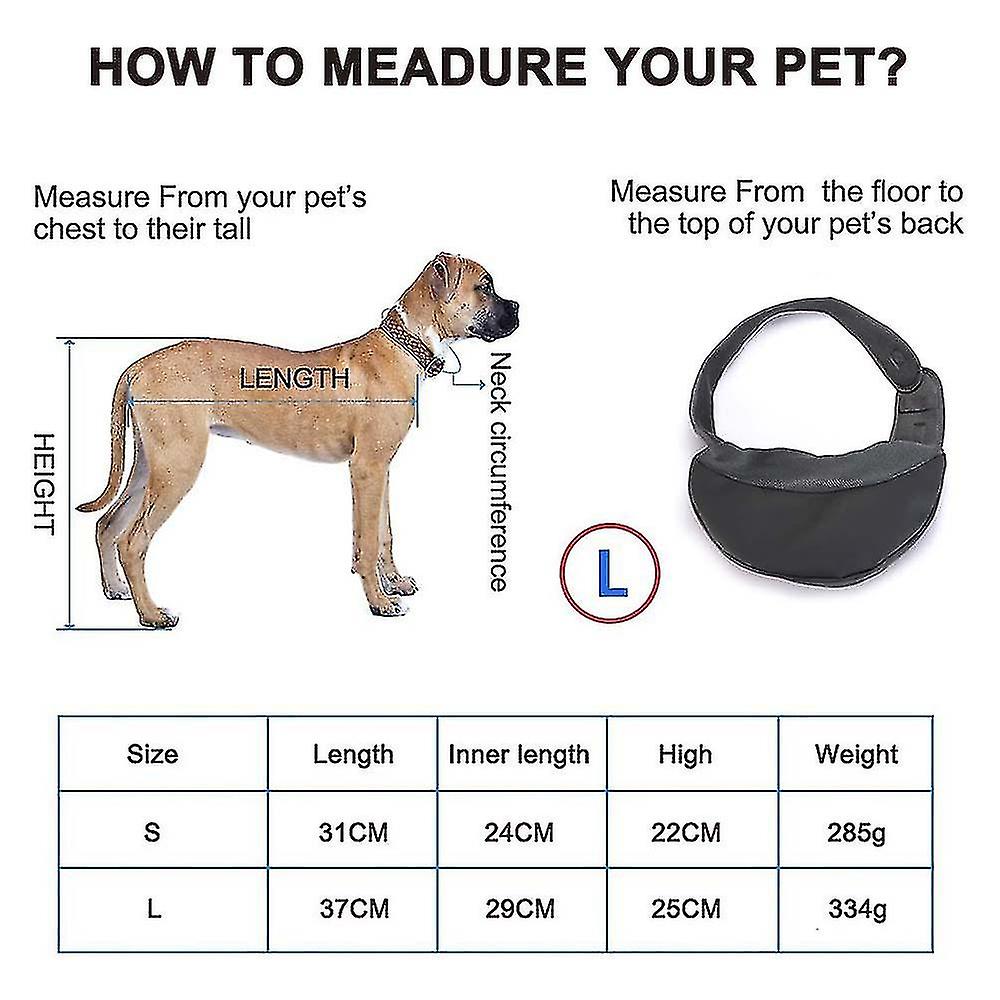 Pet Dog Sling Carrier， Atmungsaktives Mesh Travelling Pet Freisprecheinrichtung Sling Bag Einstellbarer Gepolsterter Riemen Fronttasche Single Shoulde