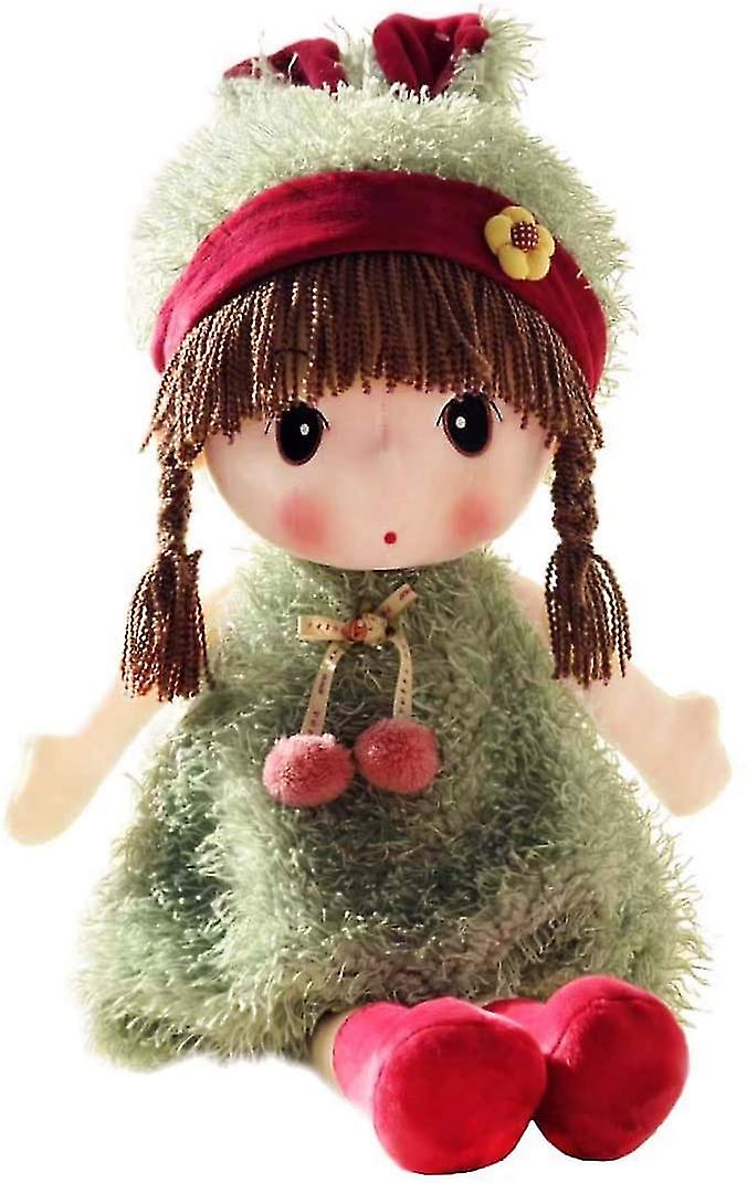 Kawaii 15.7 Inch Stuffed Plush Girl Toy Doll . Good Gift For Kids Baby Lover.(green)