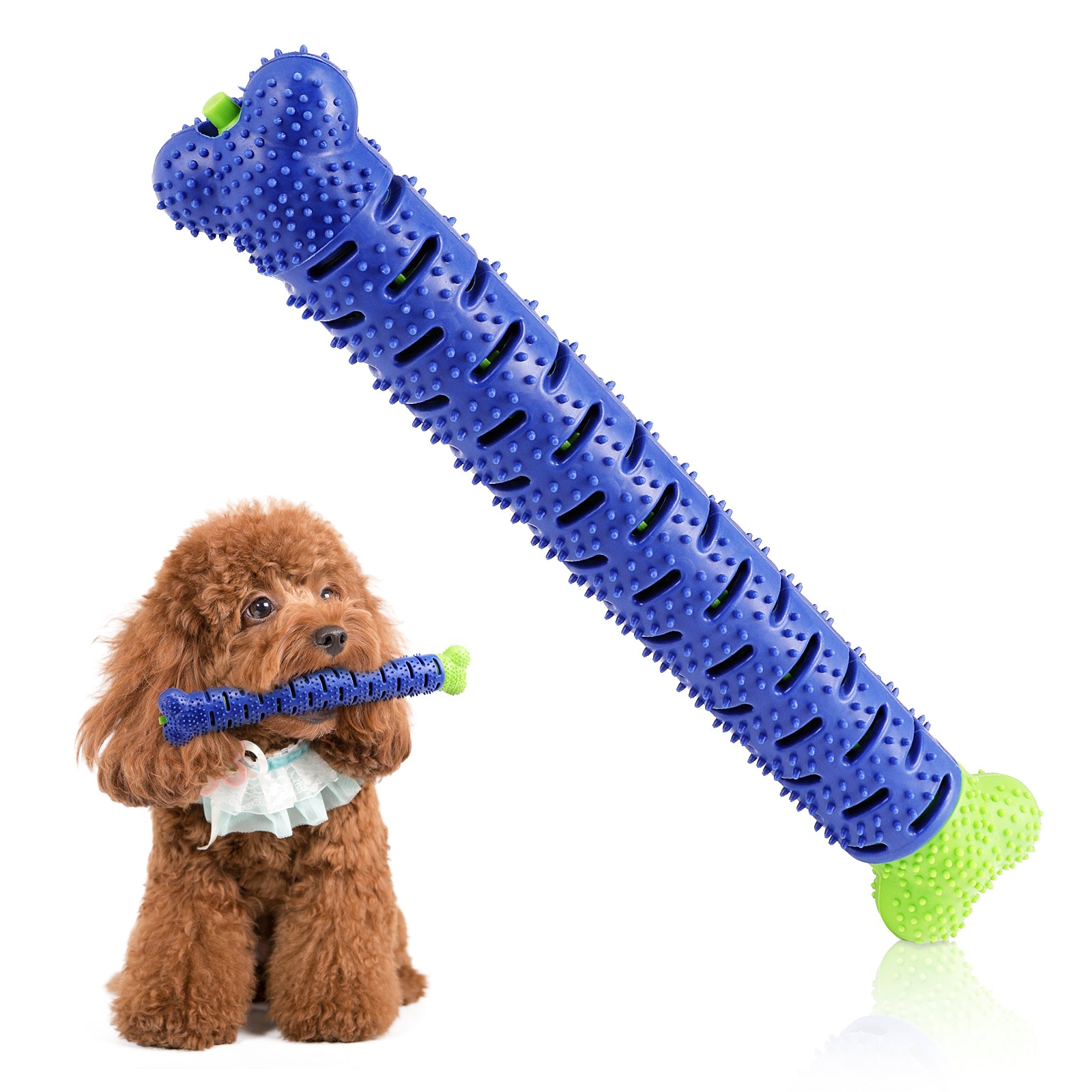 KKSQ Chew Brush Toothbrush Dog Bone Toy Dog Teeth Cleaning Bone Brush Pets Dental Treats for Aggressive Chewers