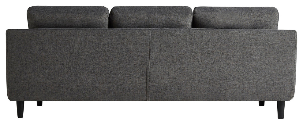 Right Facing Chaise Convertible Sofa Bed in Charcoal Grey   Midcentury   Sectional Sofas   by Sideboards and Things  Houzz