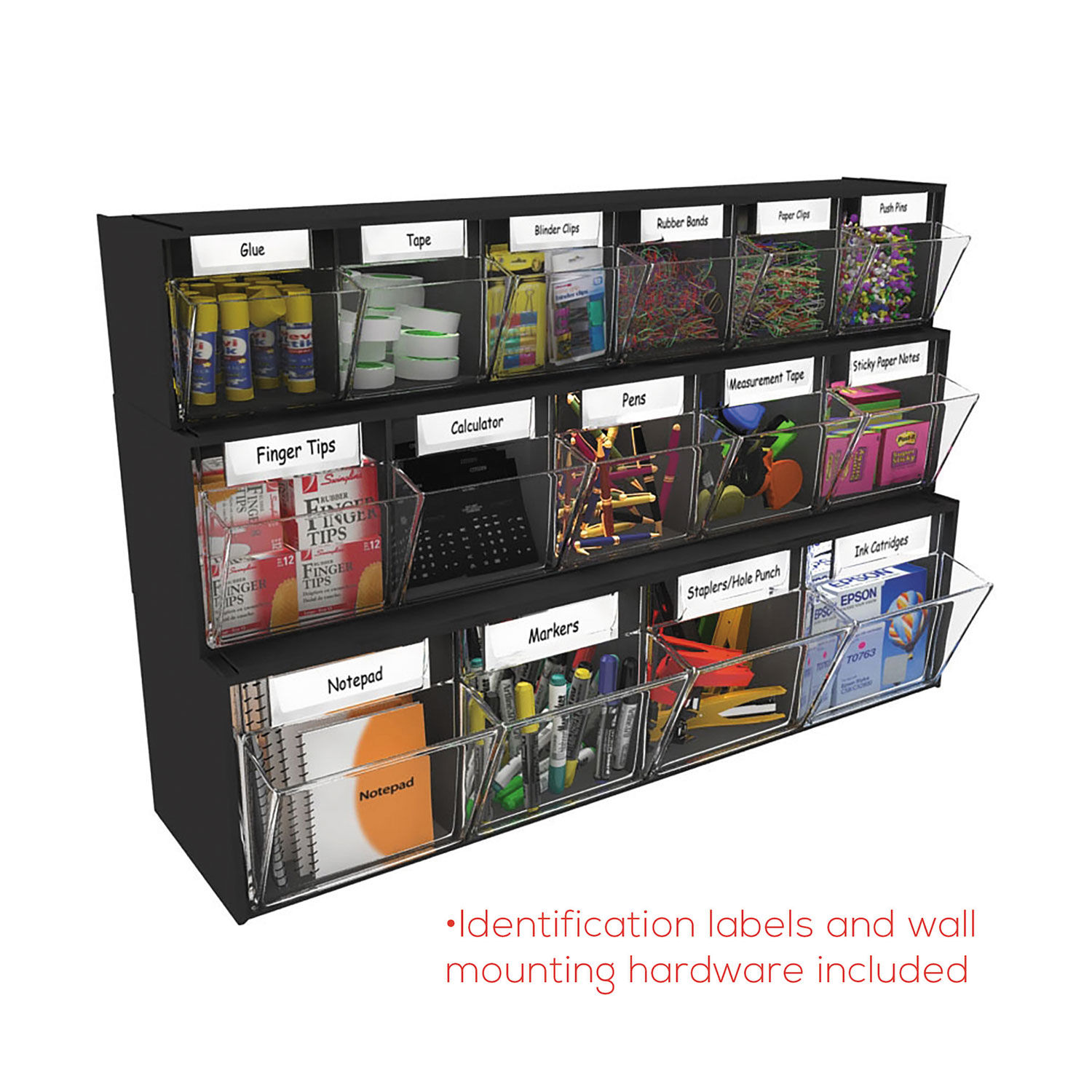 Tilt Bin Interlocking Multi-Bin Storage Organizer by deflectoandreg; DEF20404OP