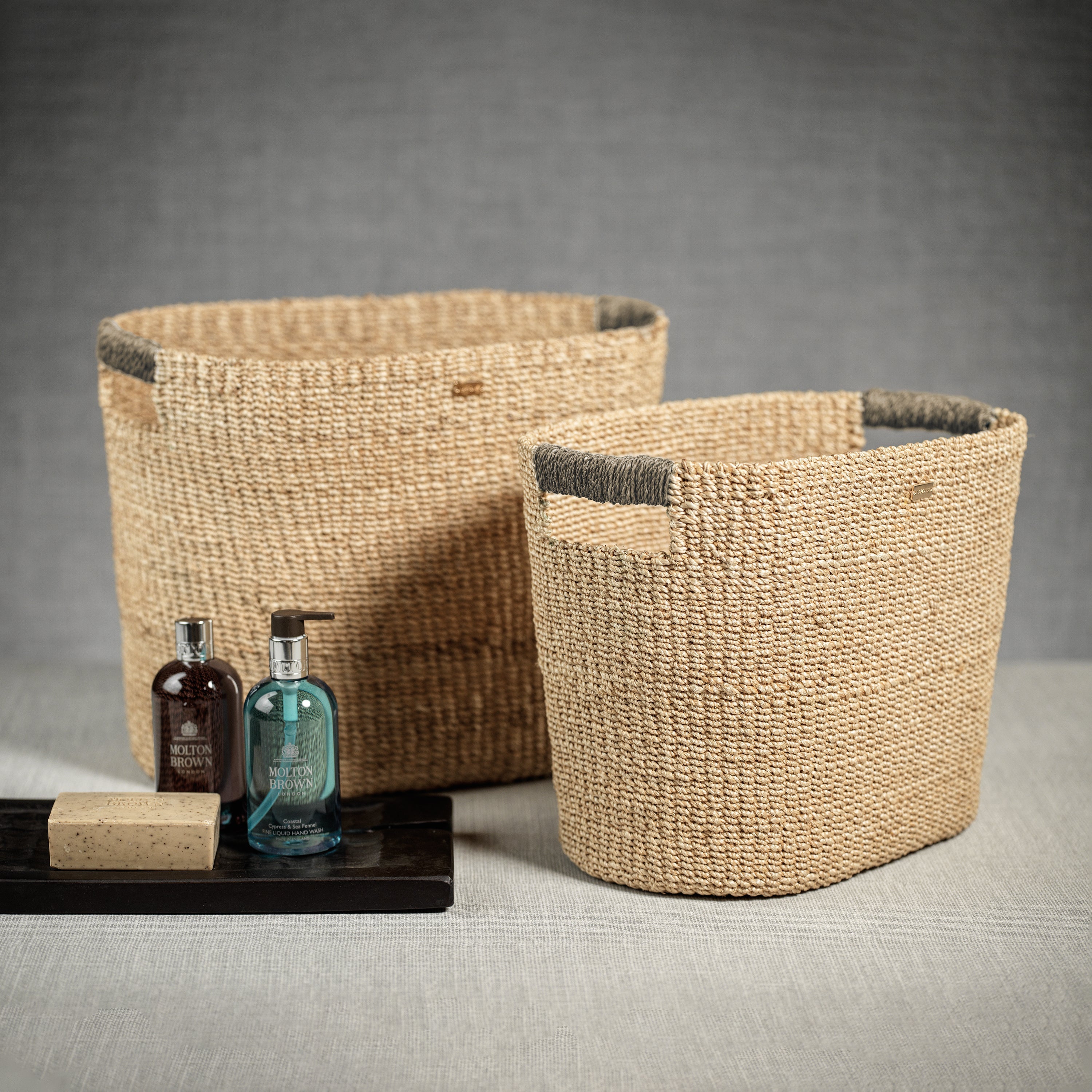 Lucena Oval Abaca Baskets - Set of 2