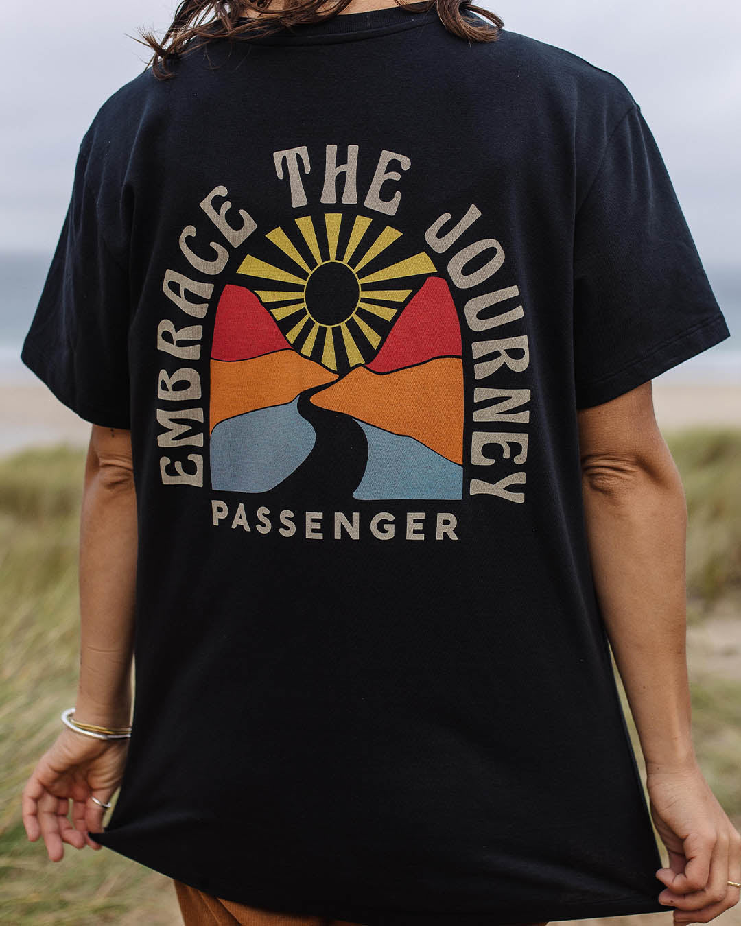 Embrace The Journey Recycled Cotton T-Shirt - Black