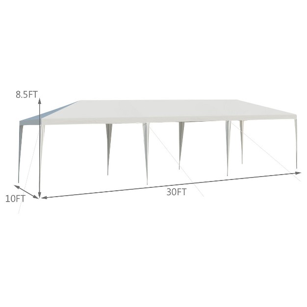 Tangkula 10 x27 X 30 x27 Outdoor White Wedding Party Event Tent Gazebo Canopy Pavilion