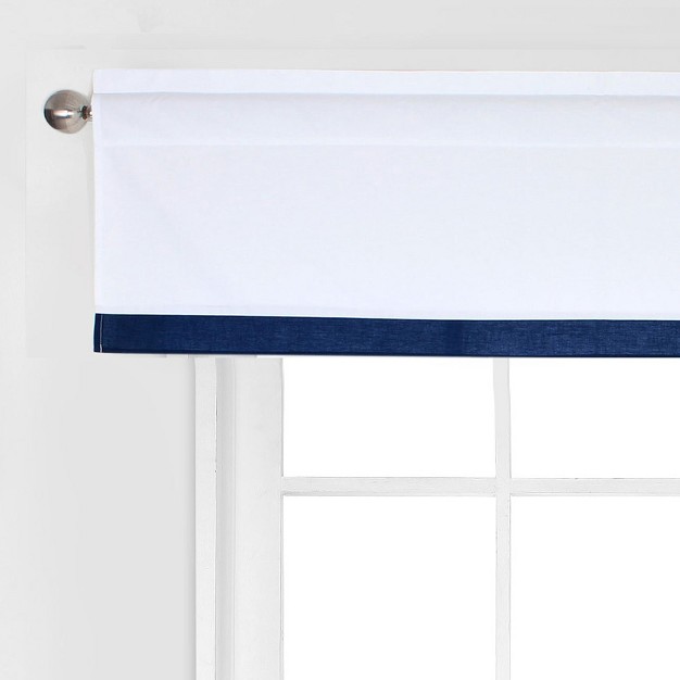 Bacati Mixnmatch Blue Band Window Valance