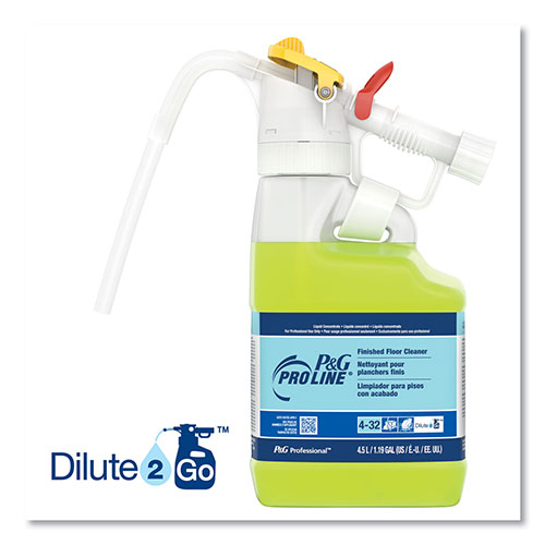 Procter and Gamble PandG Pro Lineandreg; Dilute 2 Go | PandG Pro Line Finished Floor Cleaner， Fresh Scent， ， 4.5 L Jug， 1