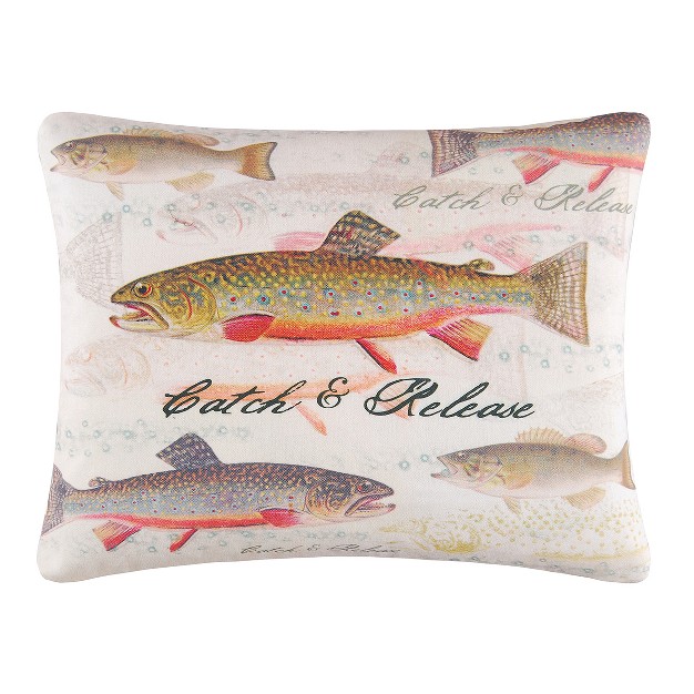 X 18 quot Catch amp Release Fishing Throw Pillow