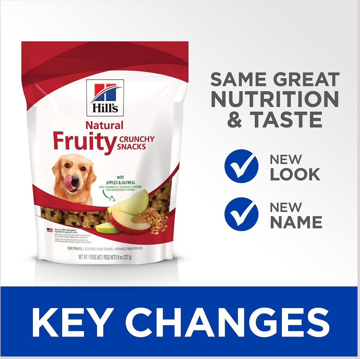 Hill's Natural Fruity Snacks with Apples and Oatmeal Crunchy Dog Treats