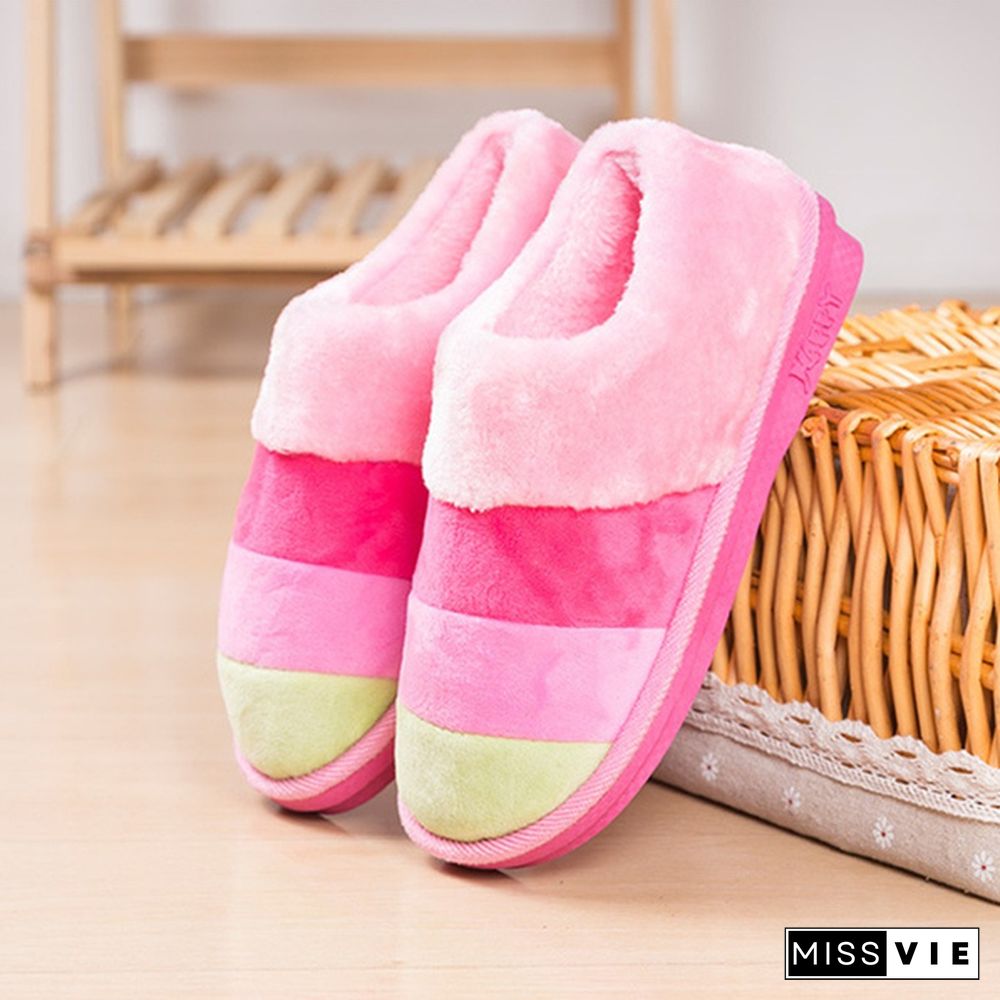 Home Slippers Women Winter Indoor House Shoes Warm Fur Slides Ladies Slipper Femme Plush Warm Cotton Slippers Pantoufle D'Intérieur Innenschuh Pantofola Interna Zapatilla Interior