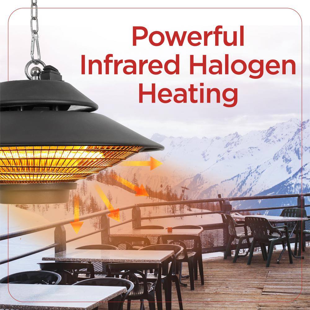 BLACK+DECKER 1500-Watt Electric Infrared Outdoor Ceiling Mounted Patio Space Heater BHOC05