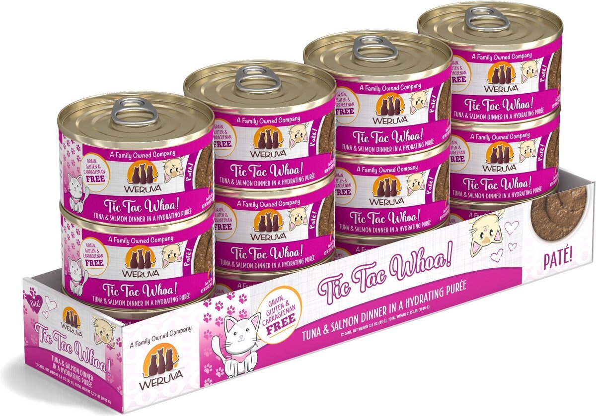 Weruva Classic Cat Tic Tac Whoa Tuna and Salmon Pate Canned Cat Food