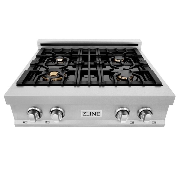 ZLINE Porcelain Gas Stovetop in Fingerprint Resistant Stainless Steel with Gas Burners