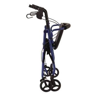 Medline Aluminum Lightweight Folding 4-Wheel Rollator in Blue MDS86850EB