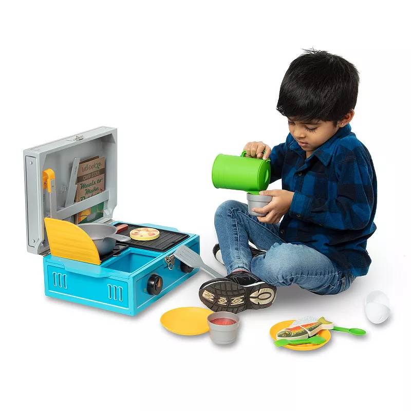 Melissa and Doug Let's Explore Wooden Camp Stove Play Set