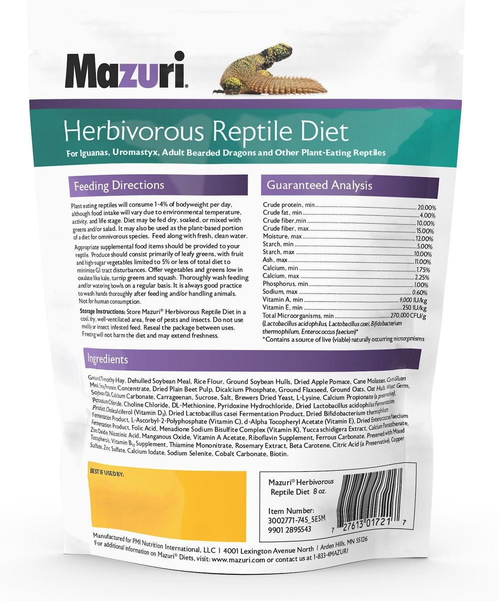 Mazuri Herbivorous Reptile Food