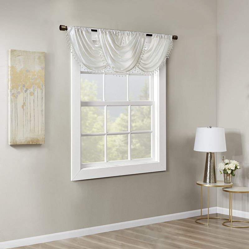 SunSmart Odessa Embellished Trim Jacquard Window Valance