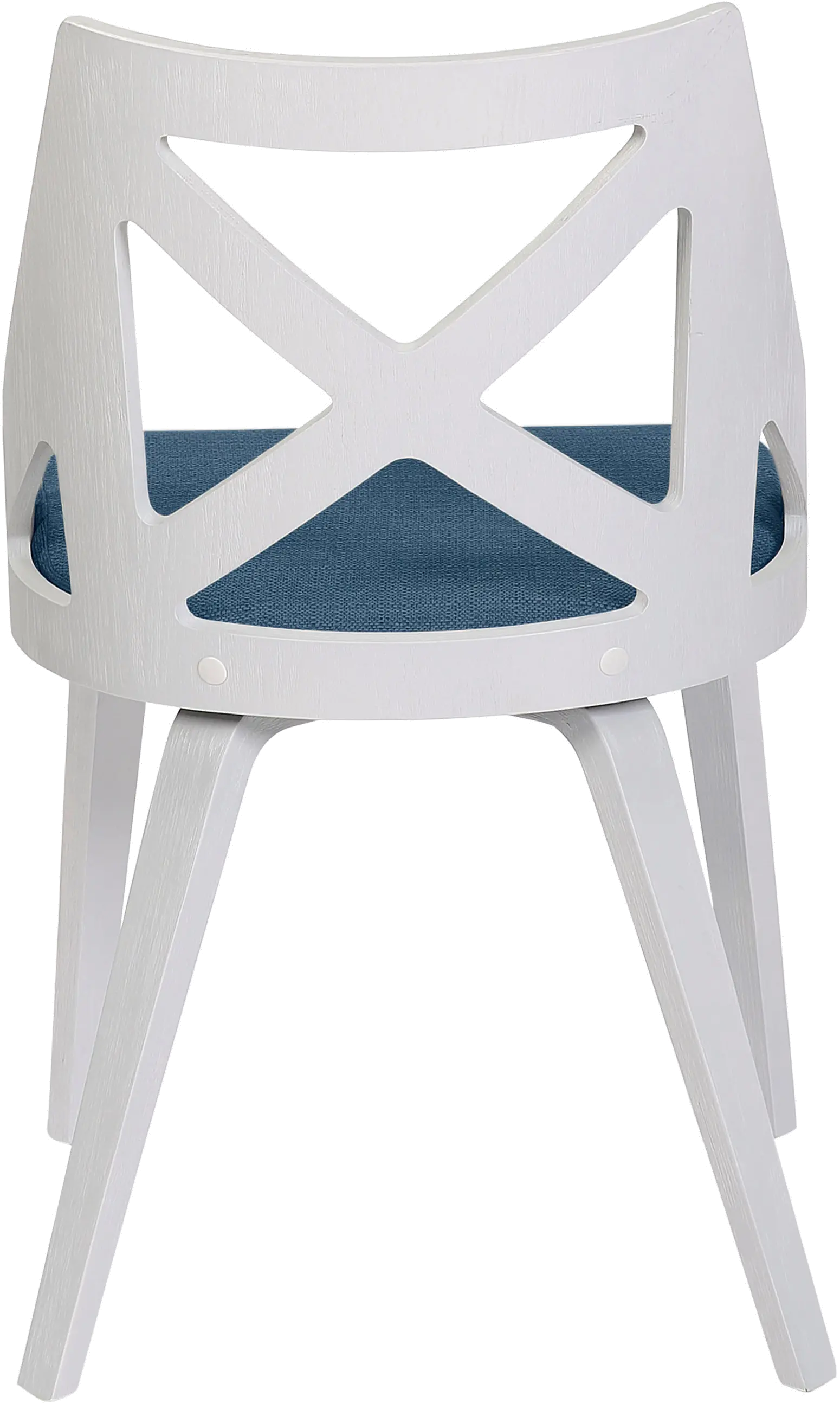 Charlotte White and Blue Dining Chairs， Set of 2