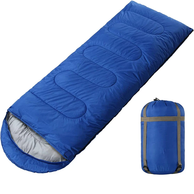 Waterproof Portable With Ultrasonic Stitching Jointed Camping Hiking Envelop Sleeping Bag Hood