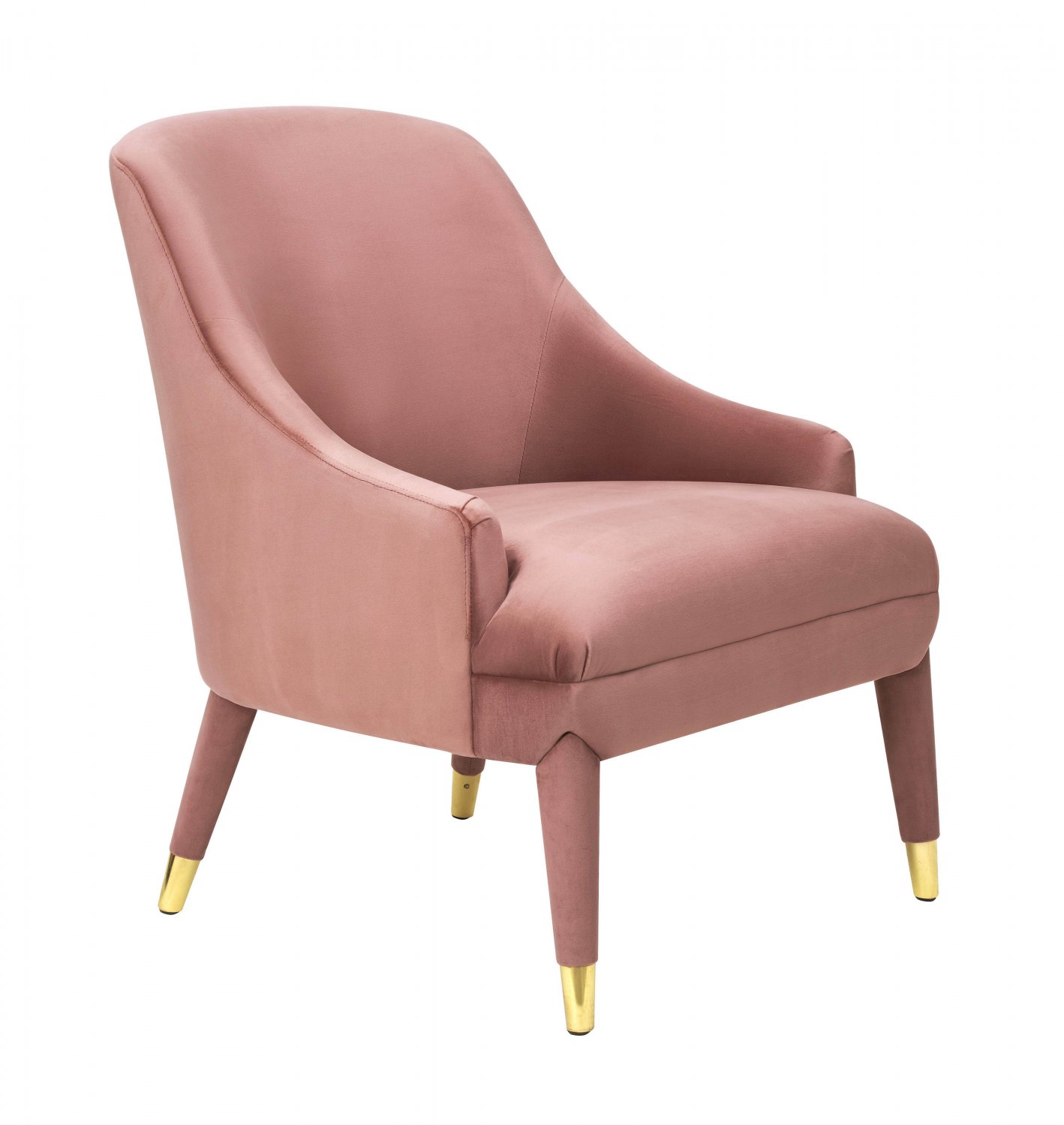 TOV Furniture Orchid Velvet Chair with Gold Tipped Legs