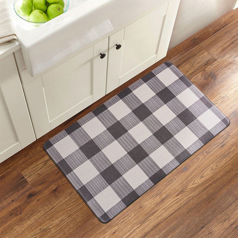 World Rug Gallery Checkered Plaid Anti-Fatigue Mat