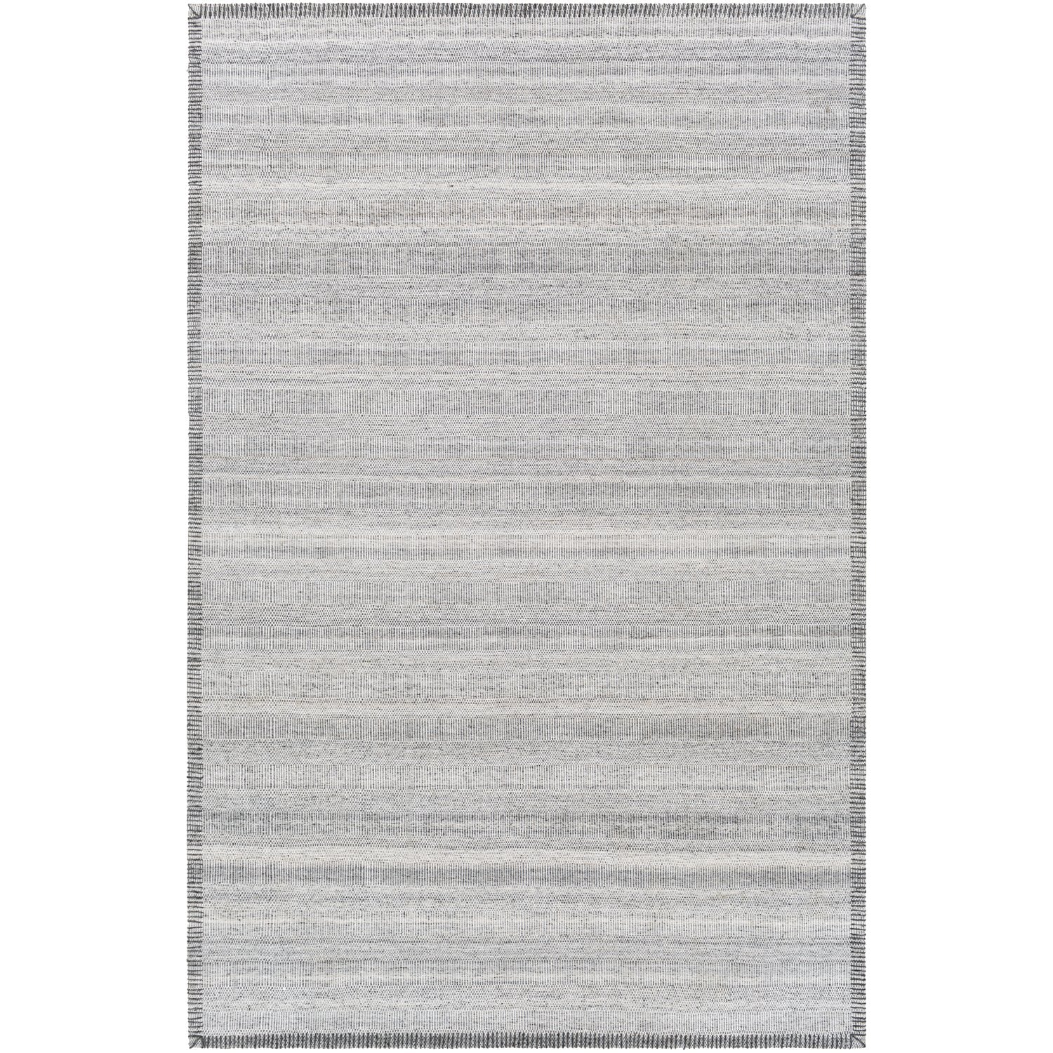 Irvine Hand Woven Rug in Silver Gray, Medium Gray, Charcoal