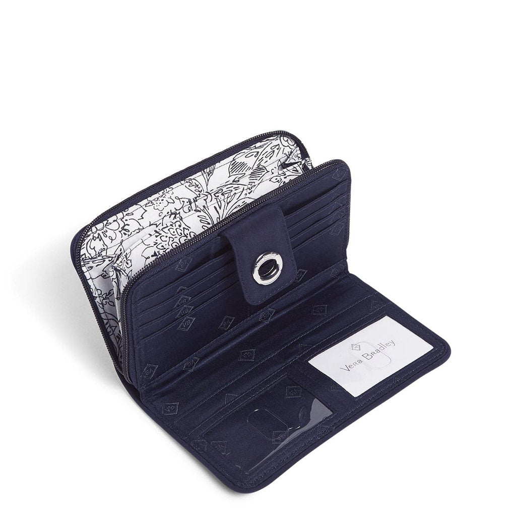 Vera Bradley  RFID Turnlock Wallet in Classic Navy