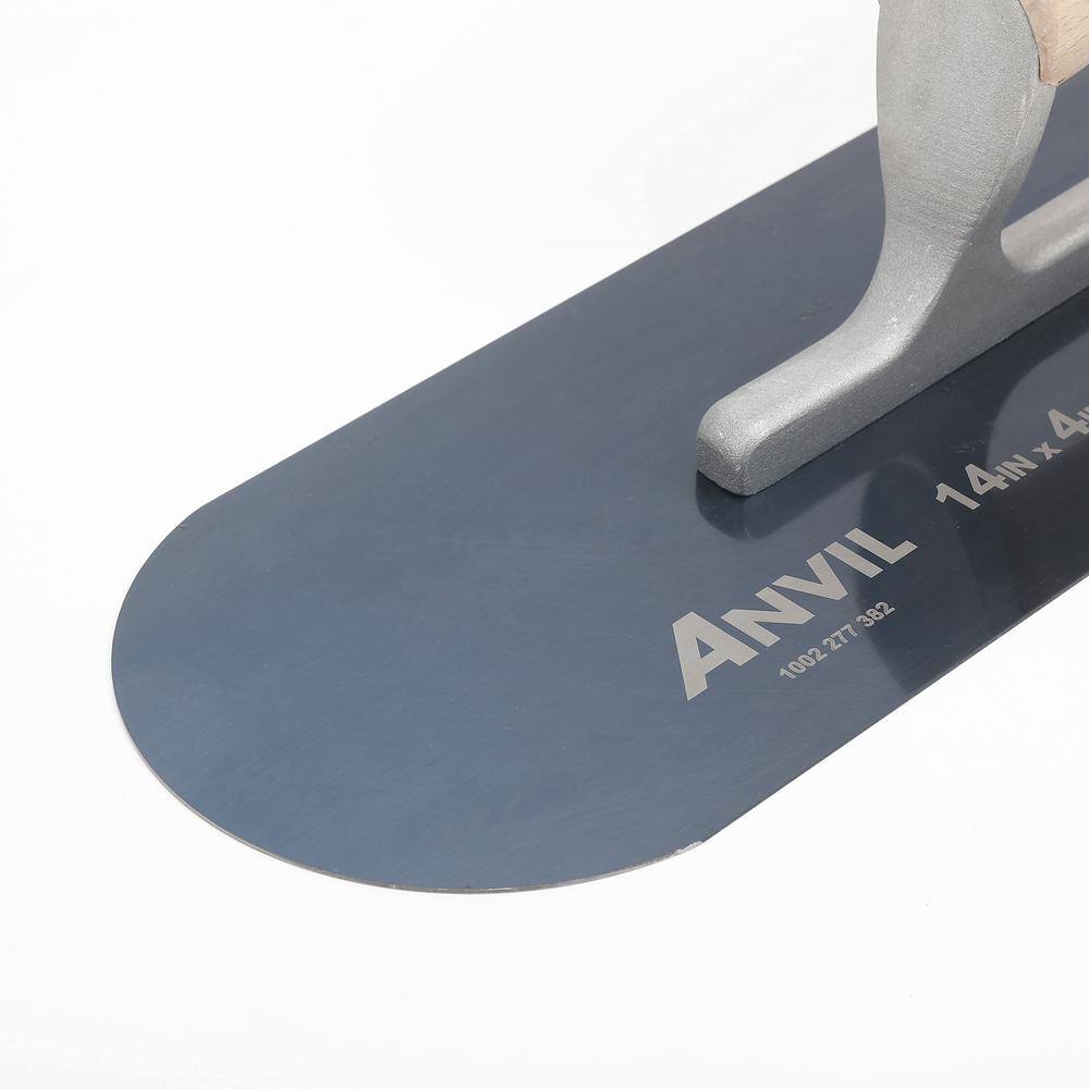 Anvil 14 in. x 4 in. Blue Steel Pool Trowel 57486