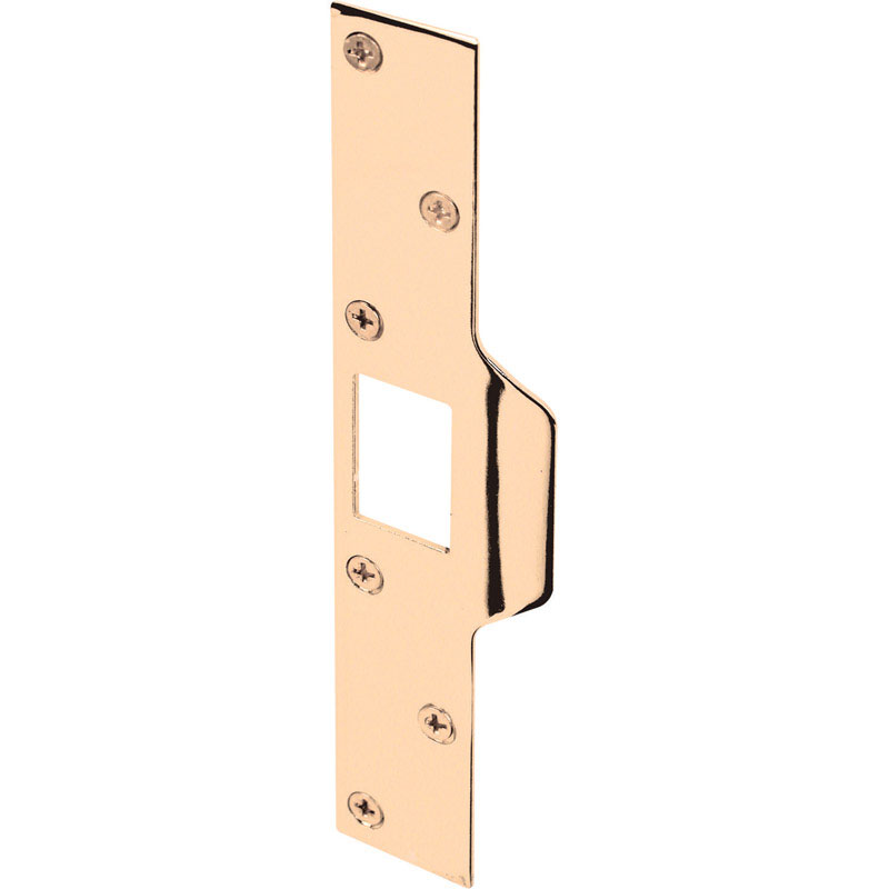 Prime-Line 8 in. H X 1.25 in. L Brass-Plated Steel Maximum Security Deadlatch Strike