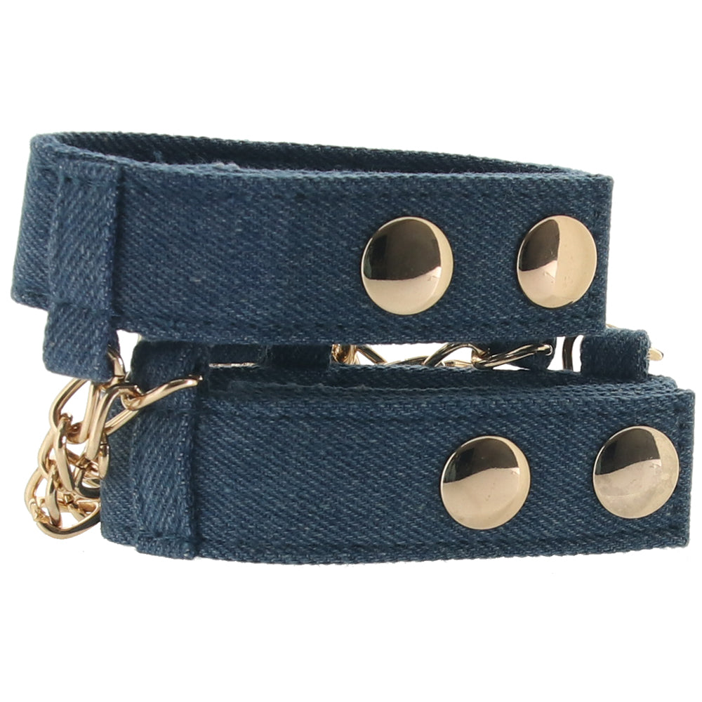 Ride 'Em Denim Wrist Cuffs