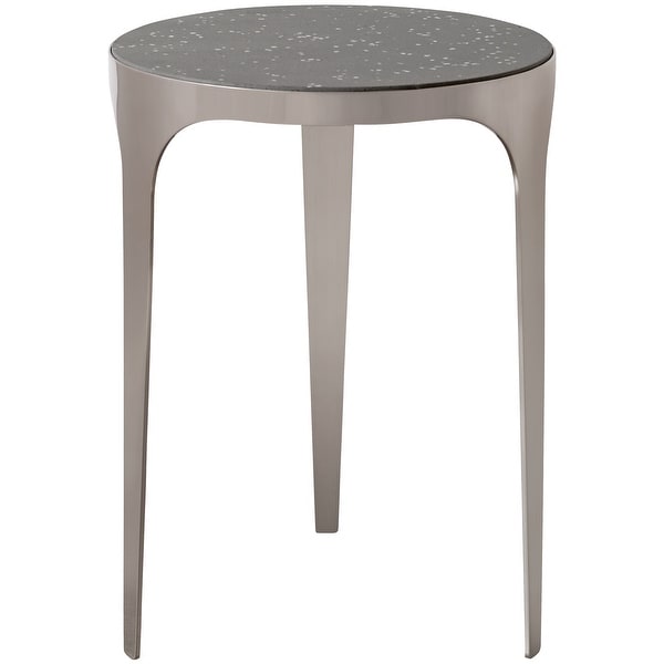 Uttermost Agra Brushed Nickel Modern Side Table