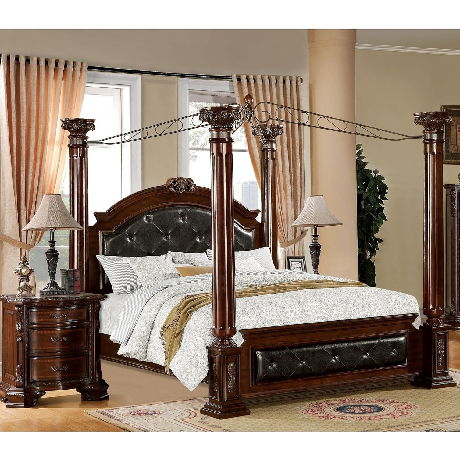 Furniture of America Tage Traditional Brown 2-piece Bedroom Set - - 9260249