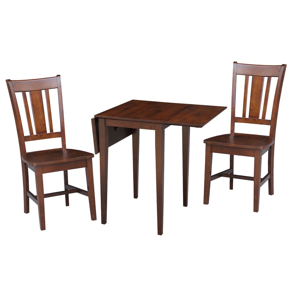 International Concepts Small Dual Drop Leaf Table with 2 Chairs