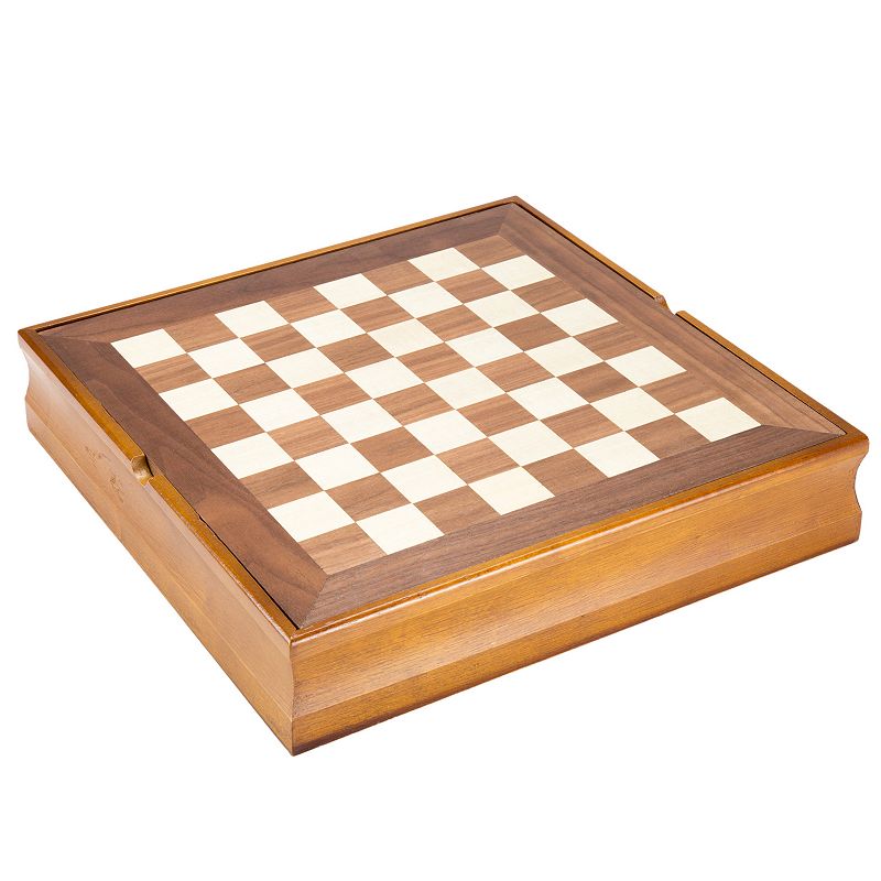 Hey! Play! 7-in-1 Classic Wooden Board Games Set