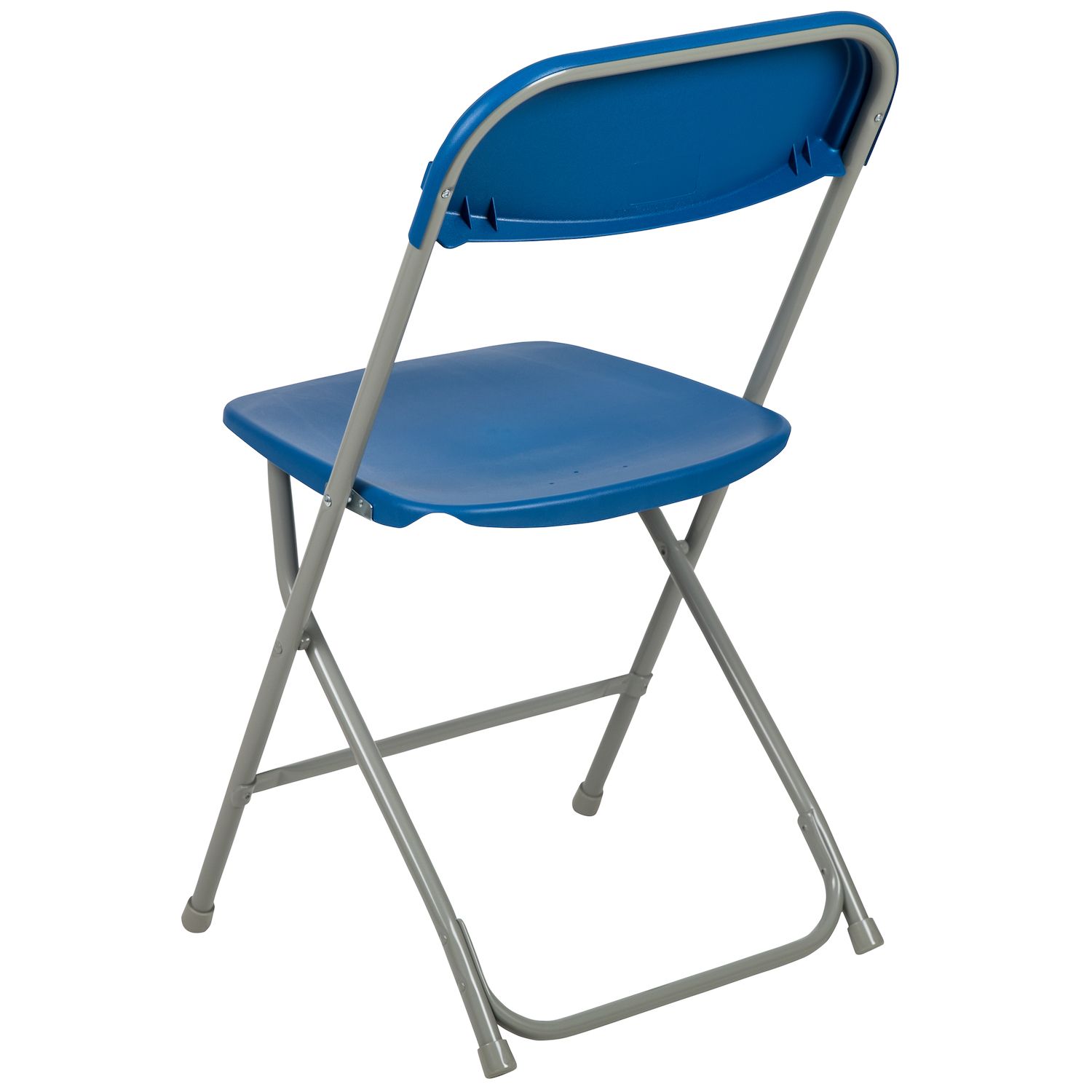 Emma and Oliver Folding Chair - Blue Plastic  6 Pack  650LB Weight Capacity - Event Chair