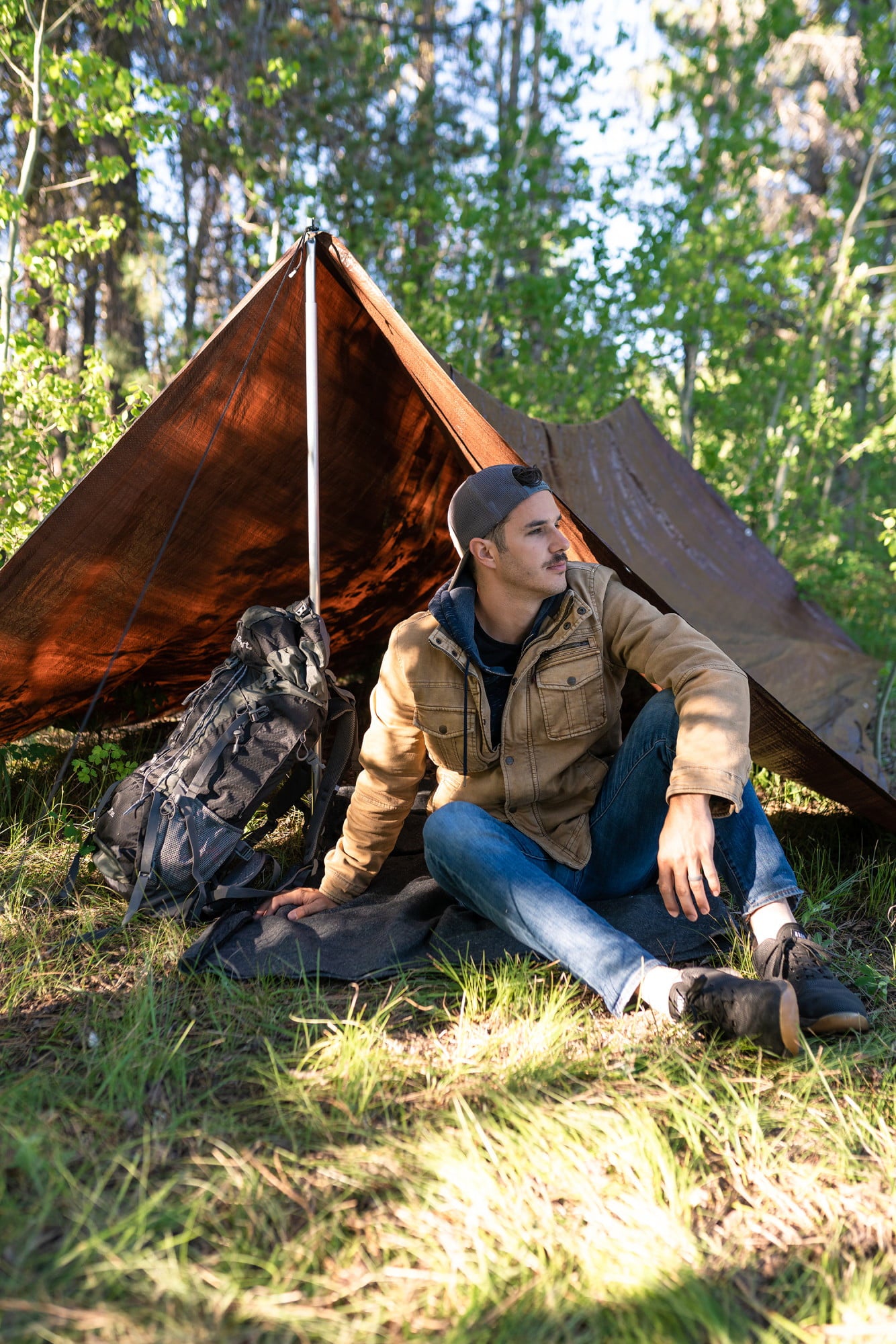 Rip Stop Tarp, 10' x 12', Brown, Standard Duty