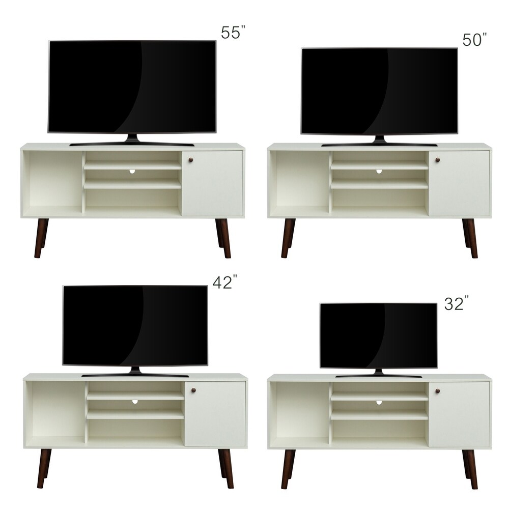 TV Stand with 1 storage and 2 shelves Cabinet