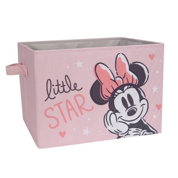 Lambs amp Ivy Disney Baby Minnie Mouse Pink Foldable Storage Basket container bin