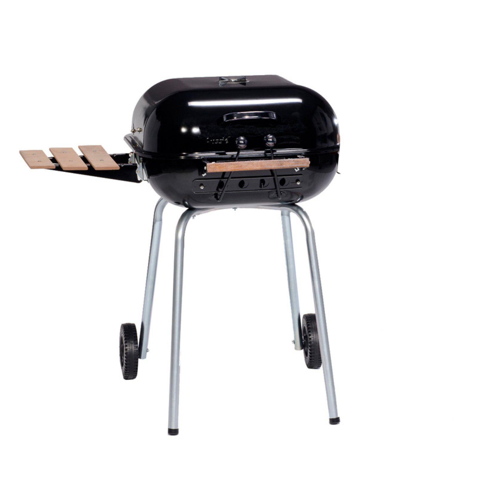 Americana Swinger 6 Position Charcoal Grill， Powder Paint/Red