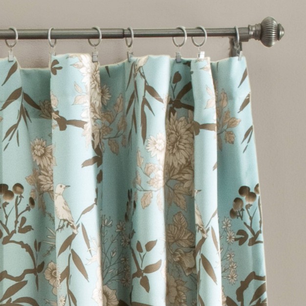 Light Filtering Botanical Garden Curtain Panels Blue Lush D cor